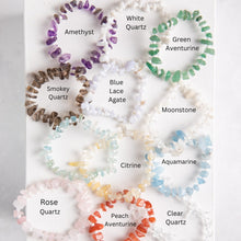 Load image into Gallery viewer, Different variety of crystal bracelets which demonstrates crystal choice options