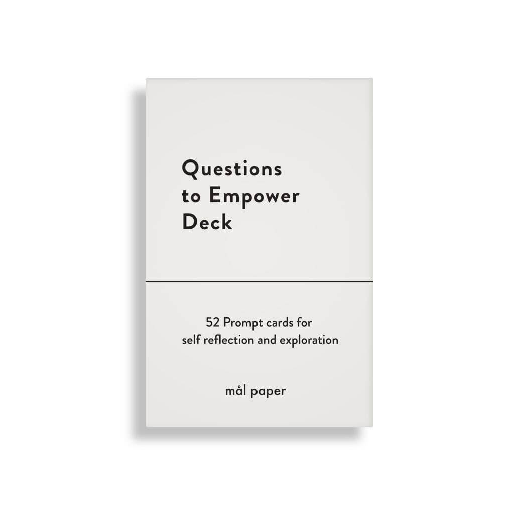 Questions to Empower Deck of cards on white background