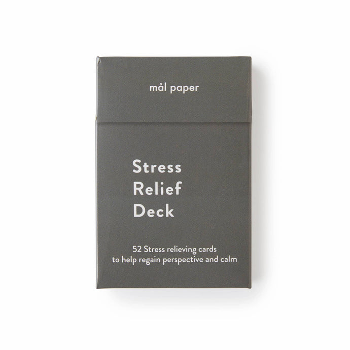 deck of stress relief cards with white background
