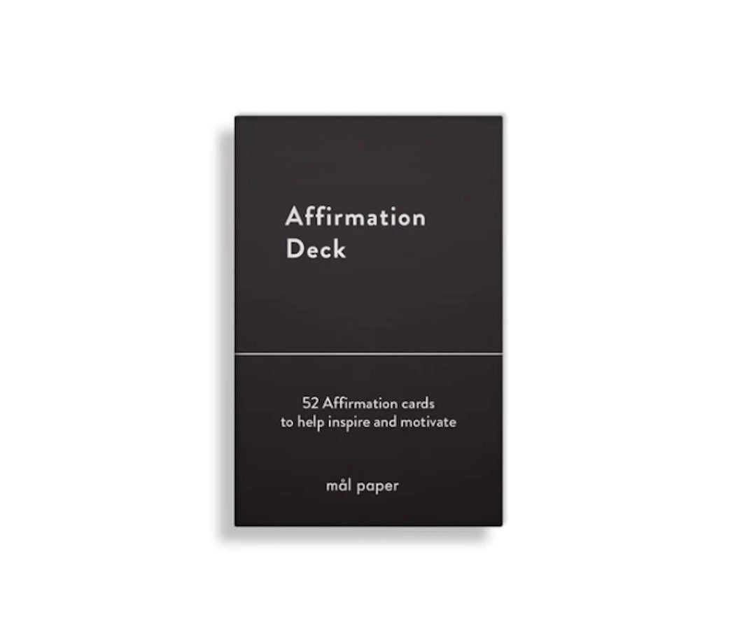 Deck of affirmation cards with white background